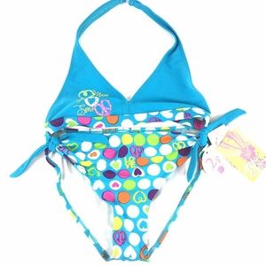 Maui & Sons 2 Piece Bikini Swimsuit Big Girl Sz 16